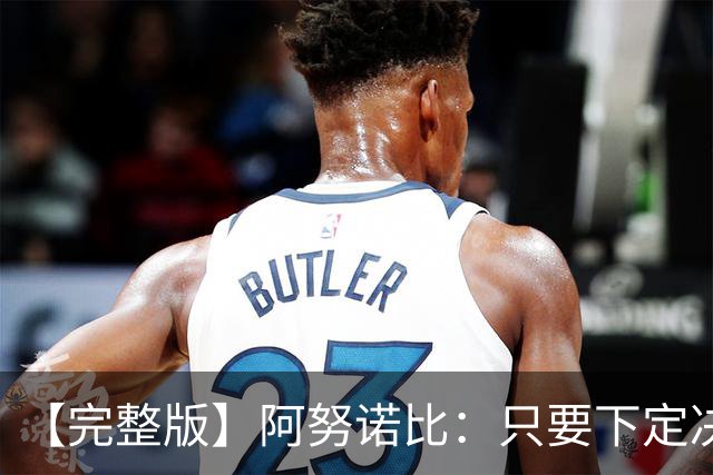 【完整版】阿努诺比：只要下定决心就无所不能 我们证明了这点